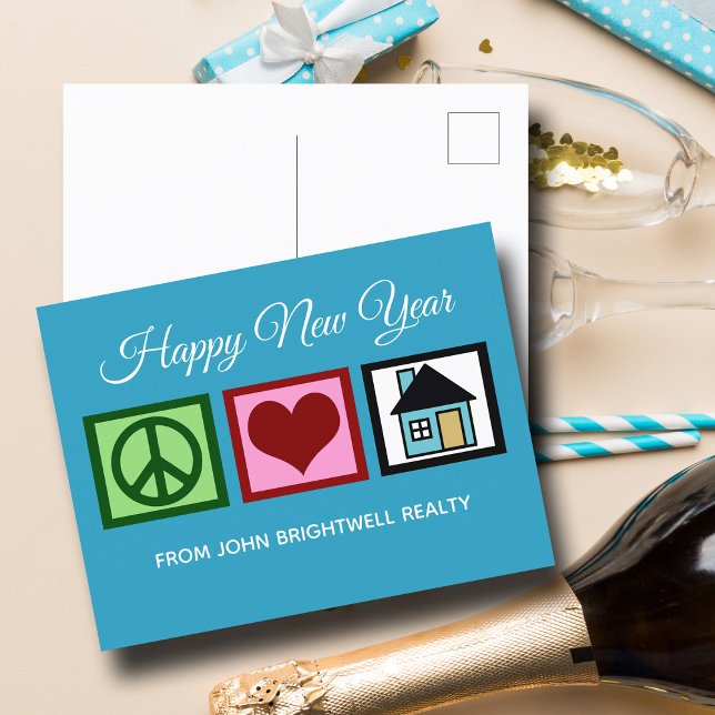 Postal Festiva Personalizado Real Estate Company Feliz Año Nuevo  (Subido por el creador)
