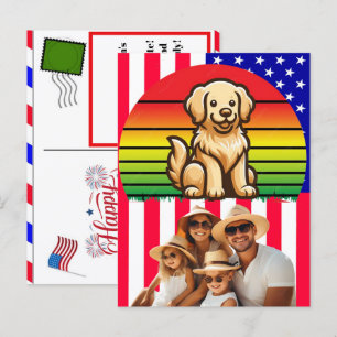 Postal Festiva Personalizado Relájate el Cuatro de Julio divertid
