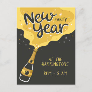 Postal Festiva Personalizado Texto Fiesta Año nuevo