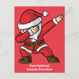 Postal Festiva Personalizado Textos Dabbing Dancing Santa