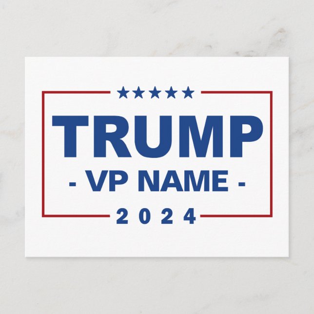 Postal Festiva Personalizado Trump Vicepresidente 2024 (Anverso)