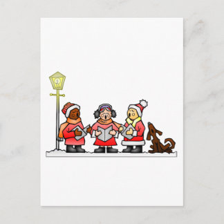 Postal Festiva Personalizados estilizados Navidades Caroleros Car