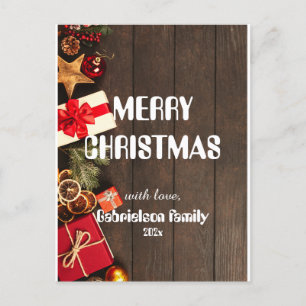Postal Festiva personalizar de cristmast familiar elegante de mad