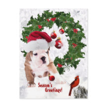 ¡Personalizar! - Navidades De Cachorros De Bulldog