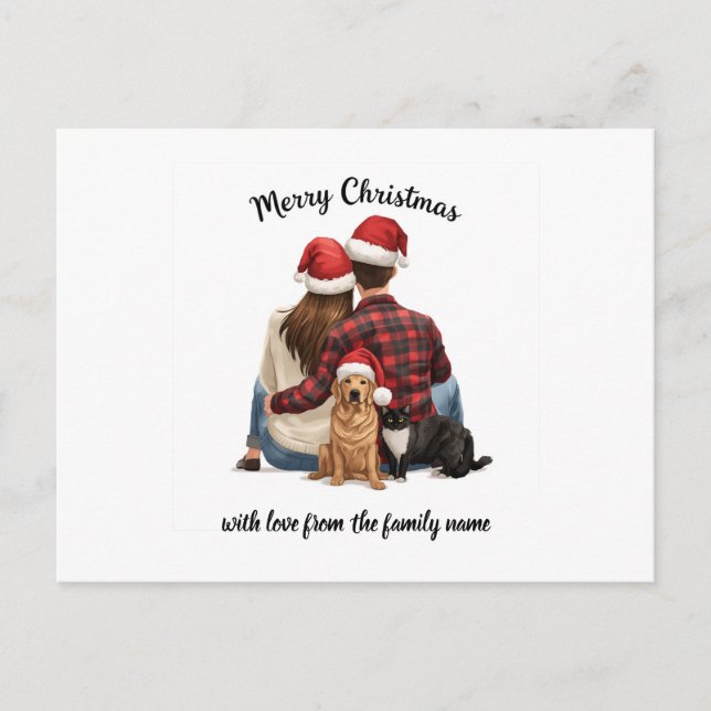 Postal Festiva Personalized Family Christmas 2025 (Anverso)