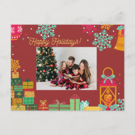 Postal Festiva Personalized Holiday Postcard – Add Your Photo
