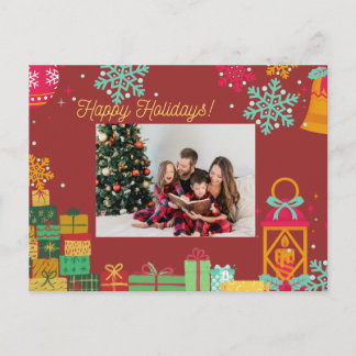 Postal Festiva Personalized Holiday Postcard – Add Your Photo