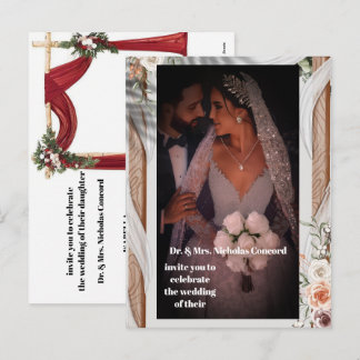 Postal Festiva Personalized Luxury Wedding Invite Template"