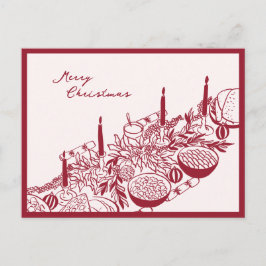 Postal Festiva Personalized Merry Christmas Table Minimal Design
