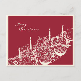 Postal Festiva Personalized Merry Christmas Table Minimal Design