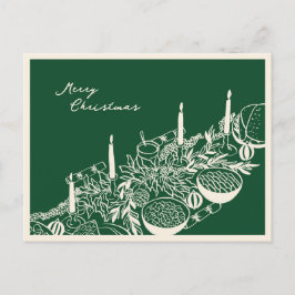 Postal Festiva Personalized Merry Christmas Table Minimal Design