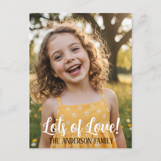 Postal Festiva Personalized Valentine Photo Postcard (Anverso)