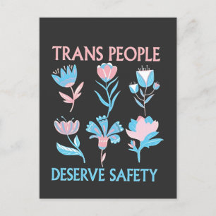 Postal Festiva Personas trans merecen el mes del orgullo por la s