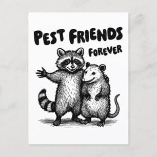 Postal Festiva Pest Friends Forever Black Print
