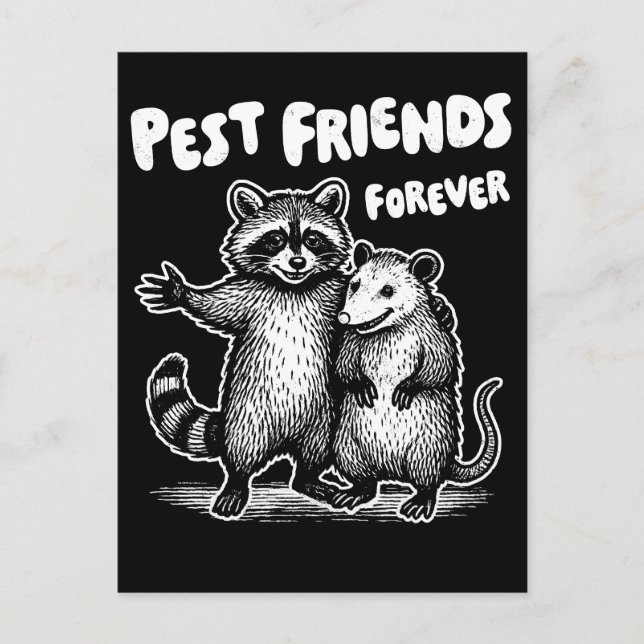 Postal Festiva Pest Friends Forever White Print (Anverso)