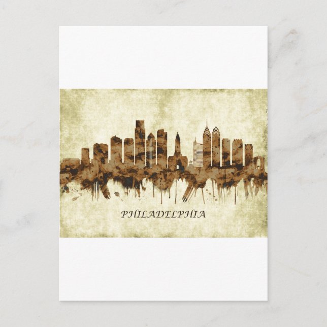 Postal Festiva Philadelphia Pennsylvania Cityscape (Anverso)