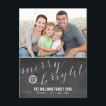 Postal Festiva PHOTO HOLIDAY CARD chalkboard glitter type silver<br><div class="desc">Send and extra special message with style and pizzazz this year... Personalized with your details & photos my modern holiday products are sure to stand out from the flurry of greetings your friends and family will receive this season and will make a special memento that will be treasured long after...</div>
