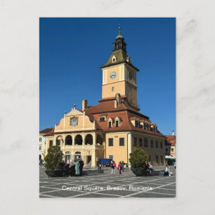Postal Festiva Piata Sfatului, Brasov, Rumania, en un