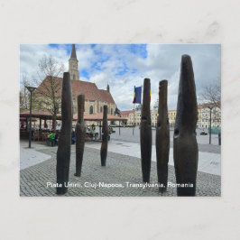 Postal Festiva Piata Unirii, Cluj-Napoca, Rumania, en una