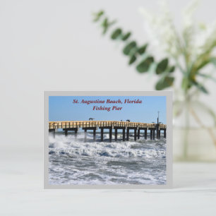 Postal Festiva Pier pesquero de St. Augustine Beach Florida
