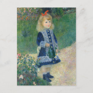 Postal Festiva Pierre Auguste Renoir Un Chica con una lata de agu