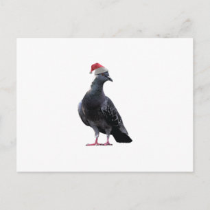 Postal Festiva Pigeon Santa Hat