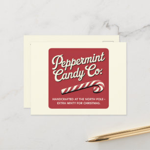 Postal Festiva Pimentón de Peppermint North con caramelo agregar