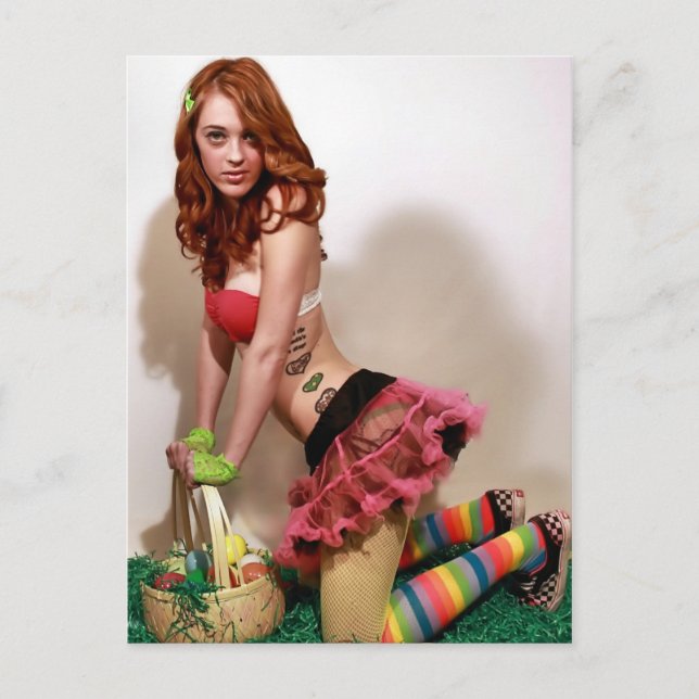 Postal Festiva Pin de Pascua para arriba (Anverso)