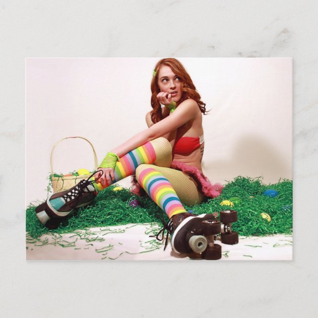 Postal Festiva Pin de Pascua para arriba (Anverso)