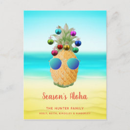 Postal Festiva Piña de Navidades de la temporada de Aloha | Posta