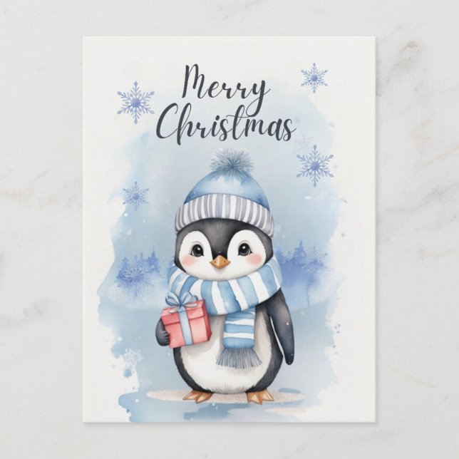 Postal Festiva "Pingüino lindo 2" (Anverso)