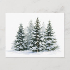 Postal Festiva Pinos de Invierno