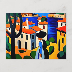 Postal Festiva Pintura artística del Fauvismo Francés