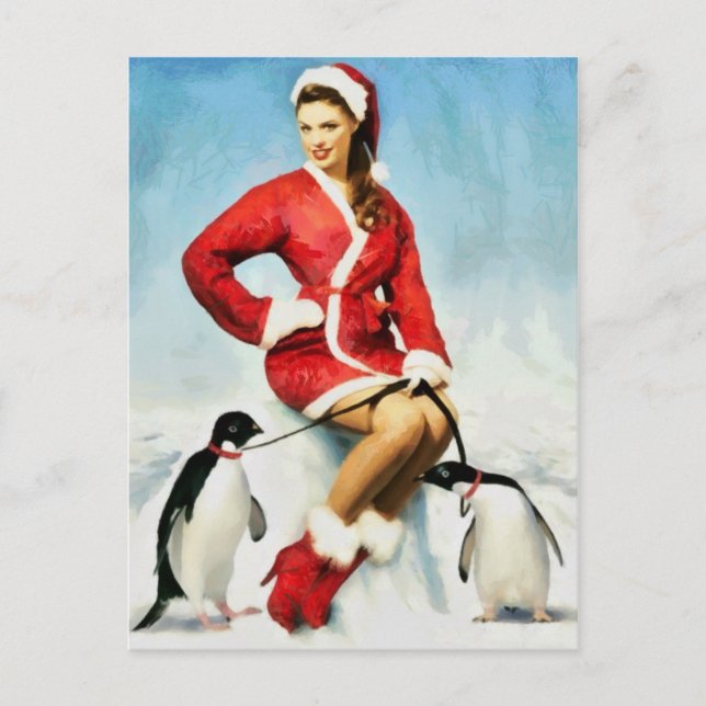 Postal Festiva Pintura de Santa Pin (Anverso)