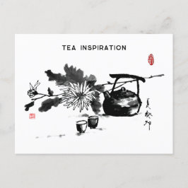 Postal Festiva Pintura de Zen&Tao/Inspiración de té