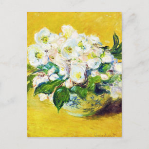 Postal Festiva Pintura floral de las flores de Claude Monet de