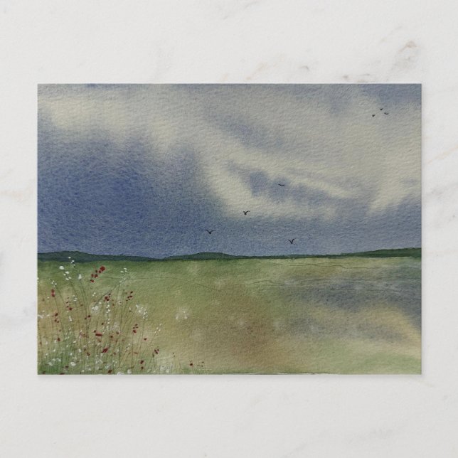 Postal Festiva Pintura paisajística (Anverso)