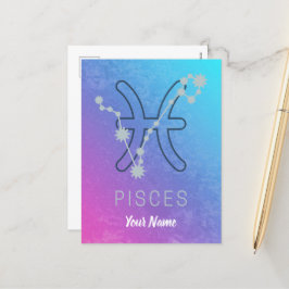 Postal Festiva Pisces Estrella Zodiaca Signo Horóscopo Constelaci