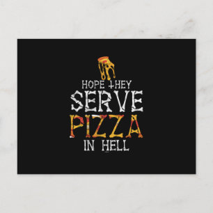 Postal Festiva Pizza en infierno