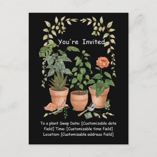 Postal Festiva Plant Swap Invitation Earth Day Event Card