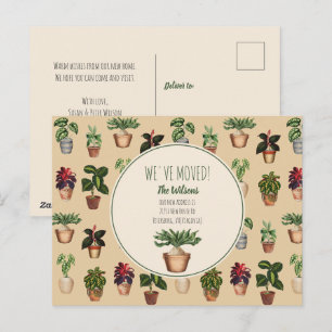 Postal Festiva Plantas con manchas de agua que hemos mudado a cas
