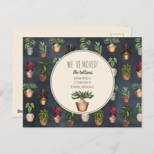 Postal Festiva Plantas con manchas de agua que hemos mudado a cas