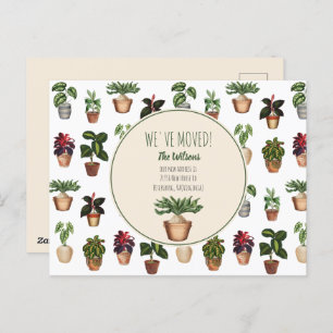 Postal Festiva Plantas con manchas de agua que hemos mudado a cas