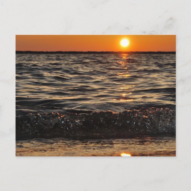 Postal Festiva playa de atardecer (Anverso)