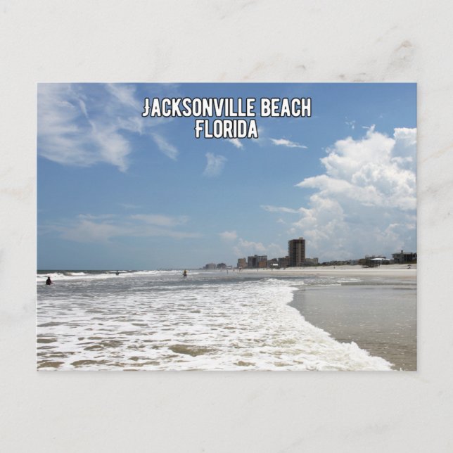 Postal Festiva Playa de Jacksonville Florida (Anverso)