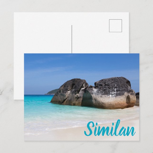 Postal Festiva Playa de Similan Mar de Andaman Regalo de Phuket T (Anverso / Reverso)