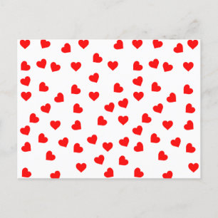 Postal Festiva Playful Red Hearts