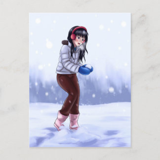Postal Festiva Playing in the Snow