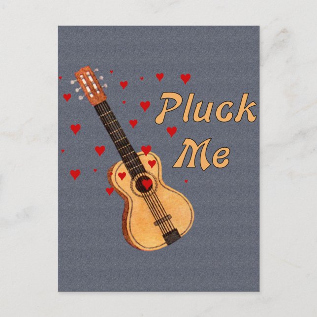 Postal Festiva Pluck Me Valentine Guitar (Anverso)