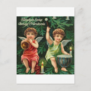 POSTAL FESTIVA POLACO MERRY CHRISTMAS WESOLYCH SWIAT